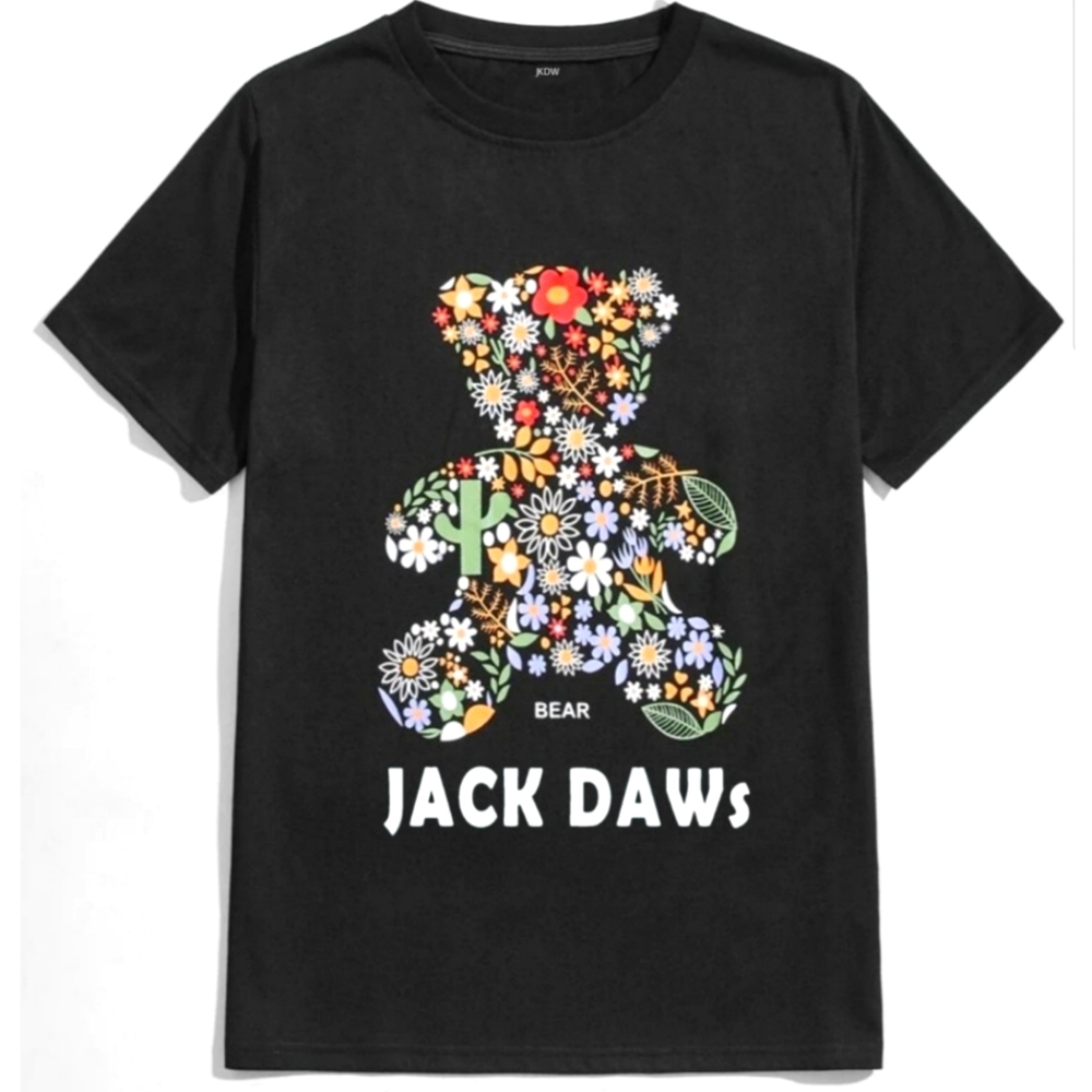 JD Floral Bear Graphic Tee